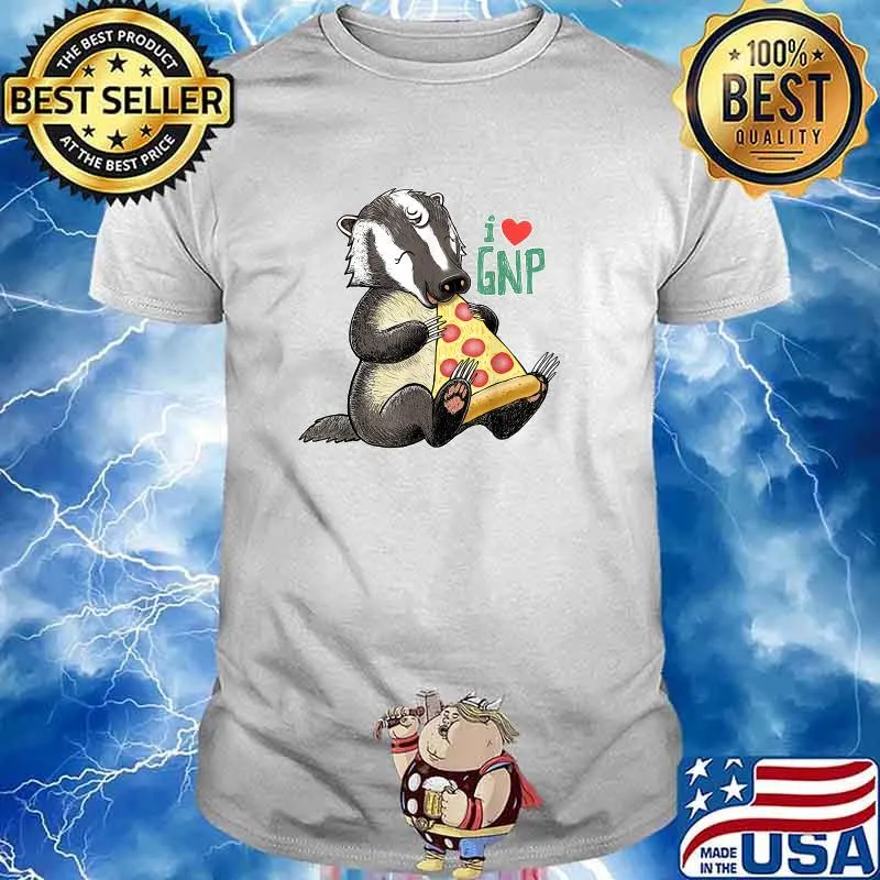 GNP Badger Loves GNP Pizza!!! T-Shirt