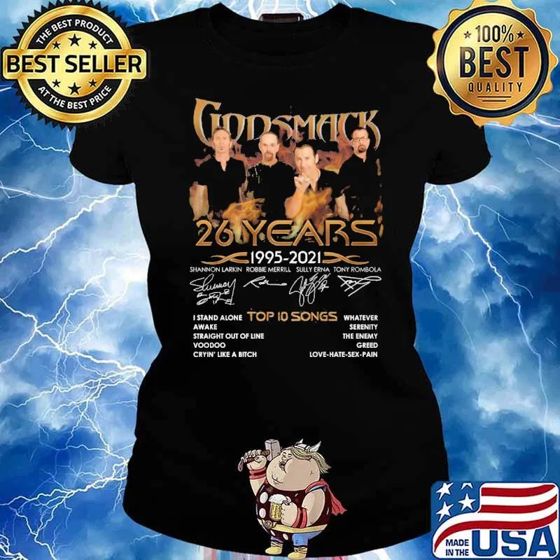 Godsmack 26 years 1995-2021 top 10 songs s Ladies tee