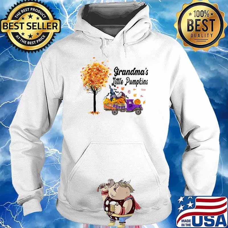 Grandma's Little Pumpkins Truck Purple T-Shirt Hoodie