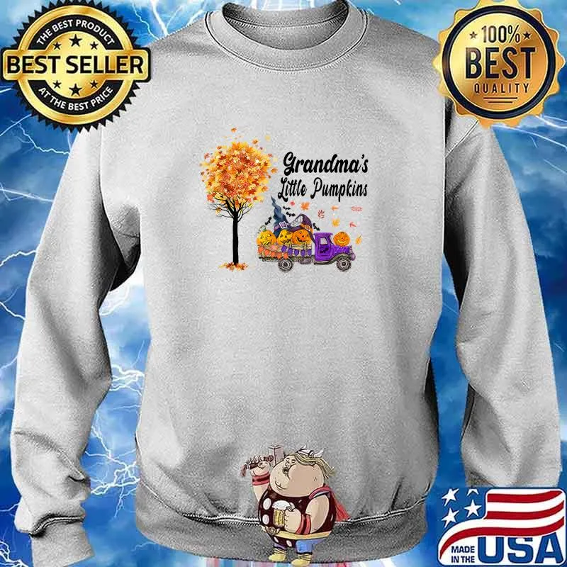 Grandma's Little Pumpkins Truck Purple T-Shirt Sweater