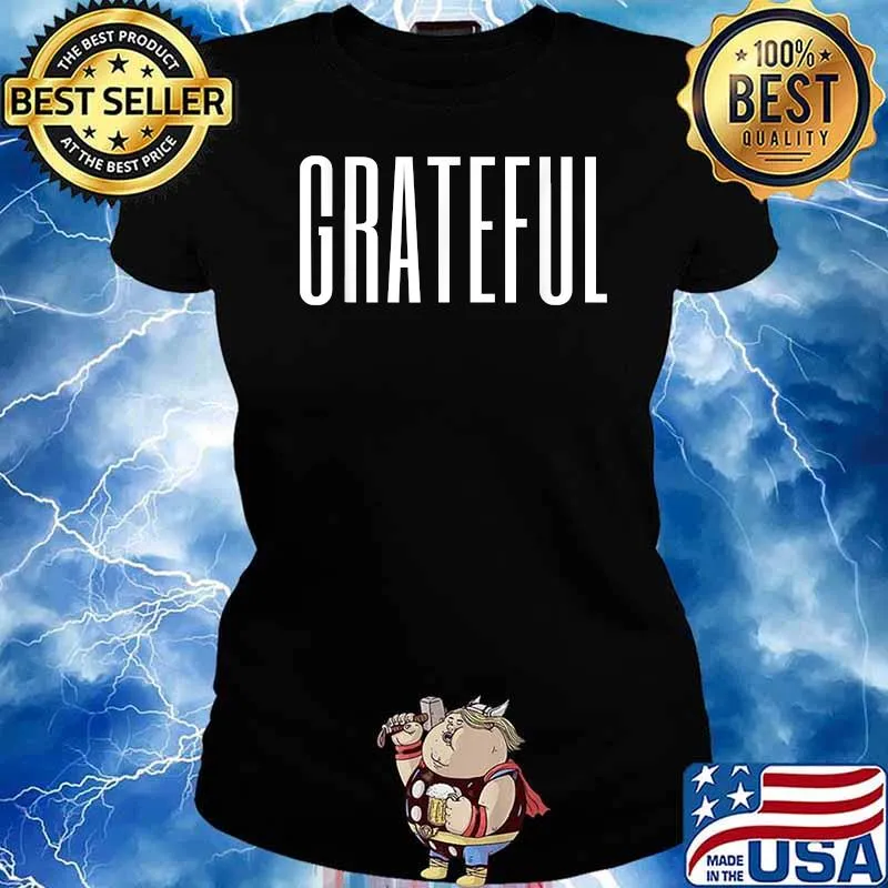 Grateful Big Print T-Shirt Ladies tee