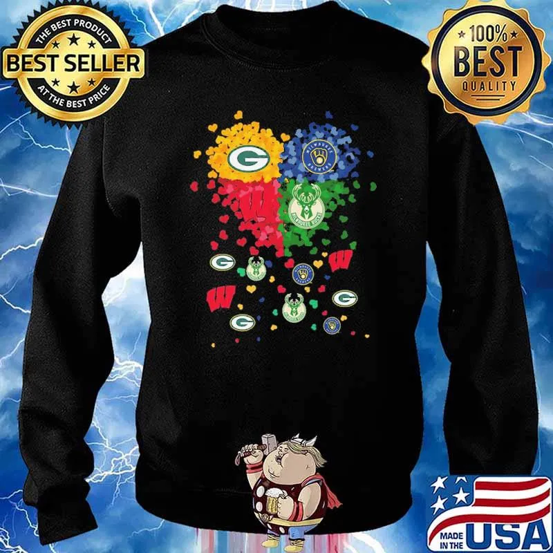 Green Milwuakee Brewers Heart Shirt Sweater