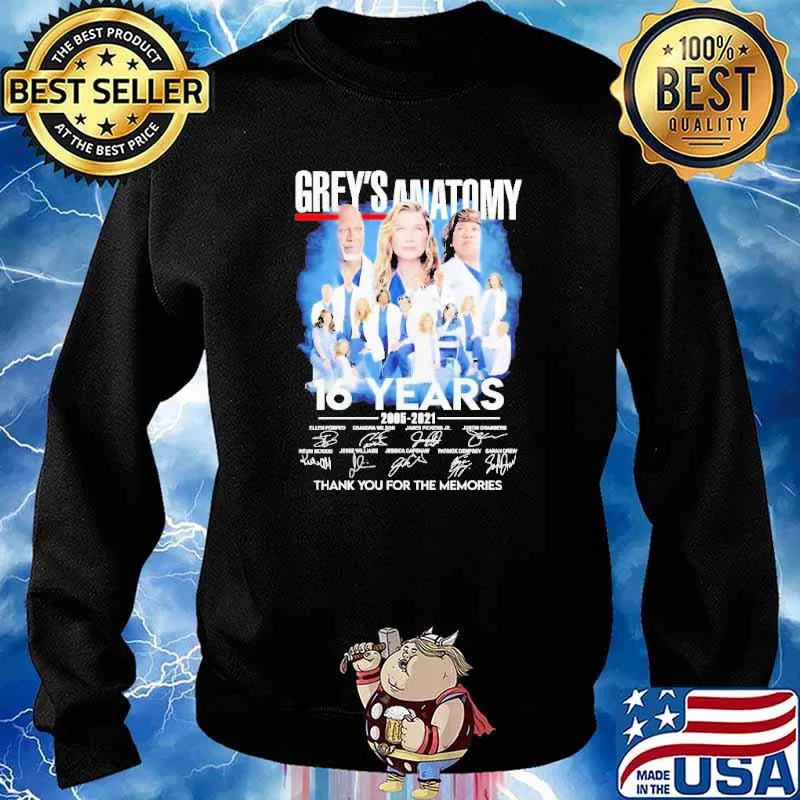 Grey’s Anatomy 16 years 2005 2021 thank you for the memories s Sweater
