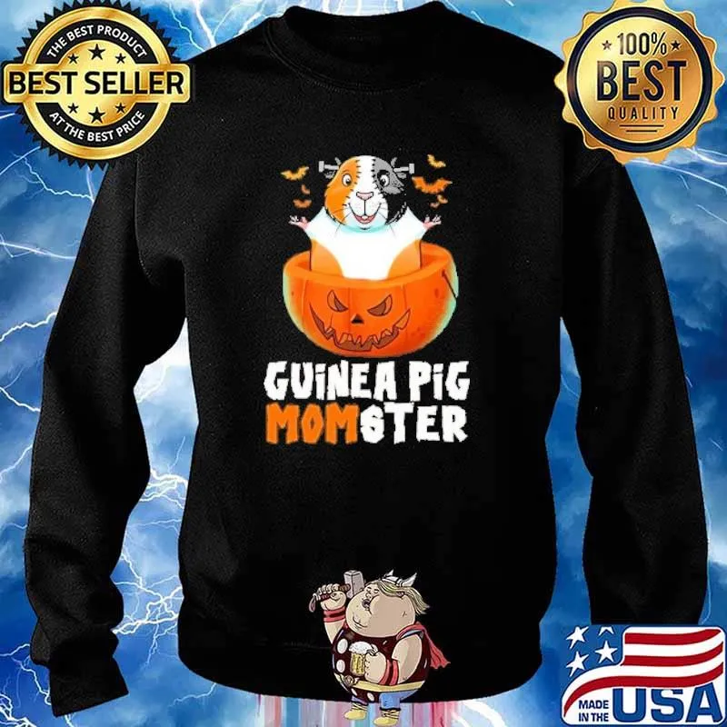 Guinea Pig Momster Pumpkin Halloween Shirt Sweater