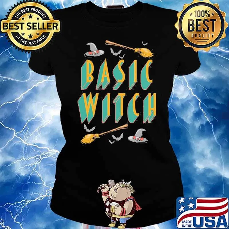Halloween Basic witch bat witch hat s Ladies tee