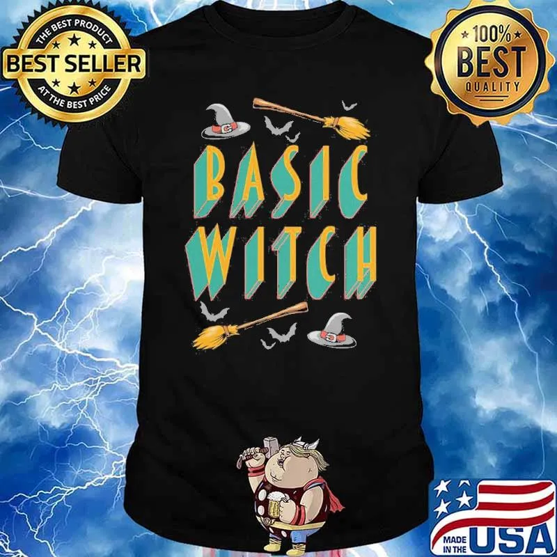 Halloween Basic witch bat witch hat shirt
