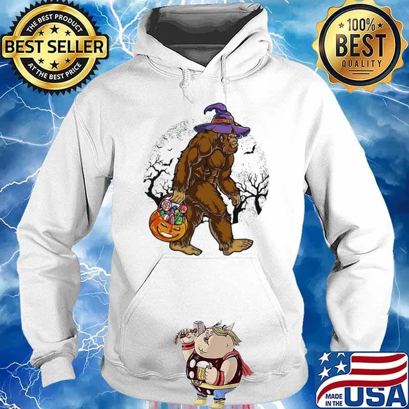 Halloween Big Foot Moon Shirt Hoodie