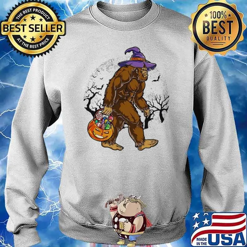 Halloween Big Foot Moon Shirt Sweater