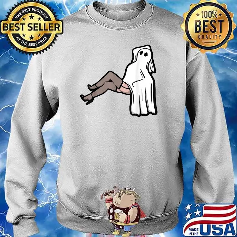 Halloween Ghost With Sexy Legs Booudoir Spoopy T-Shirt Sweater