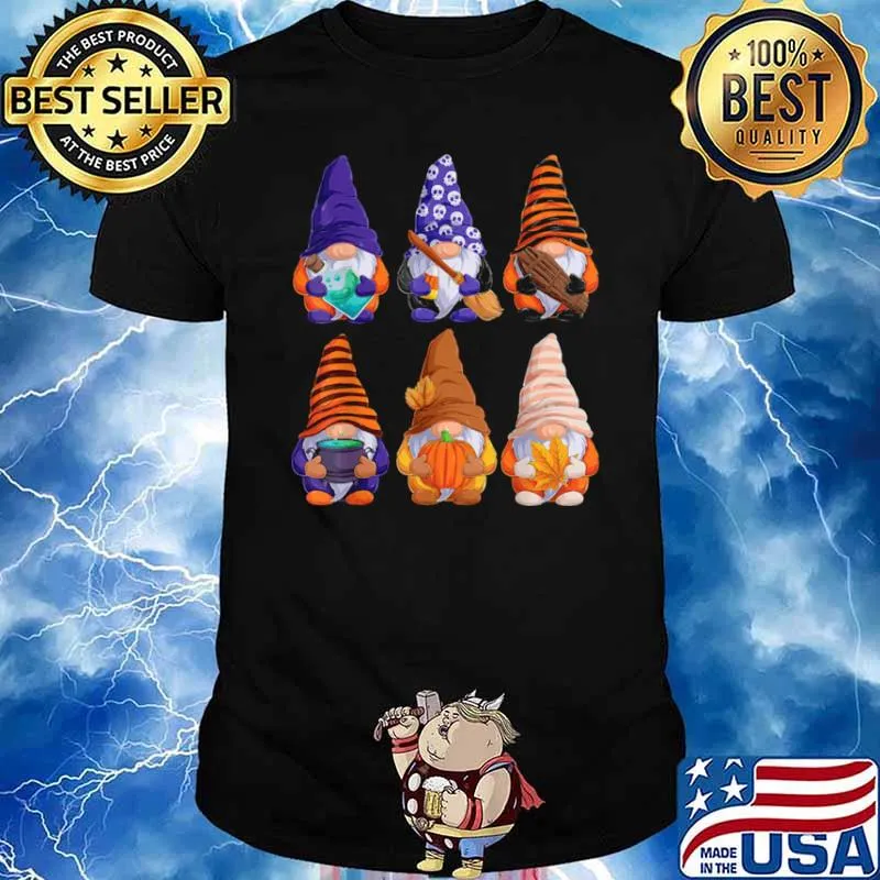 Halloween Gnomes Autumn Pumpkins Fall Holiday shirts