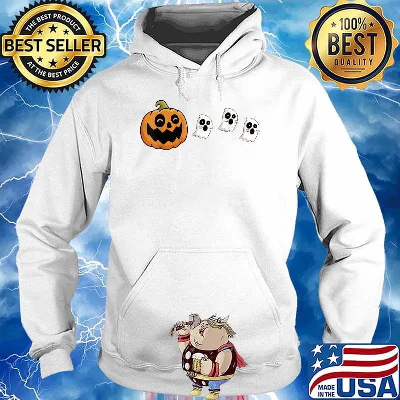 Halloween Pumpkin Eating Candy Corn Ghosts T-Shirt Hoodie