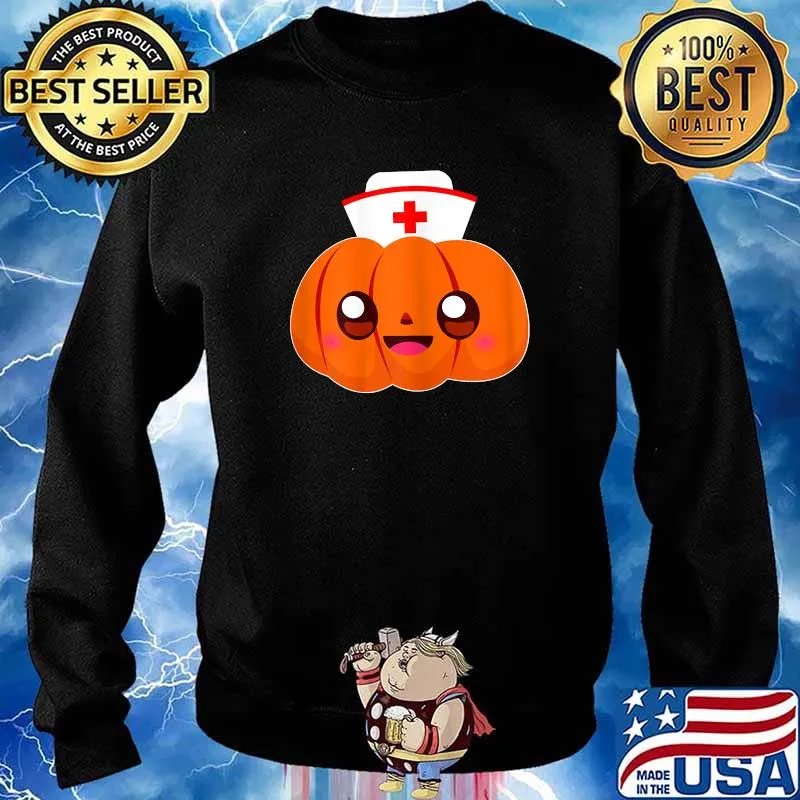 Halloween Pumpkin Nurse T-Shirt Sweater