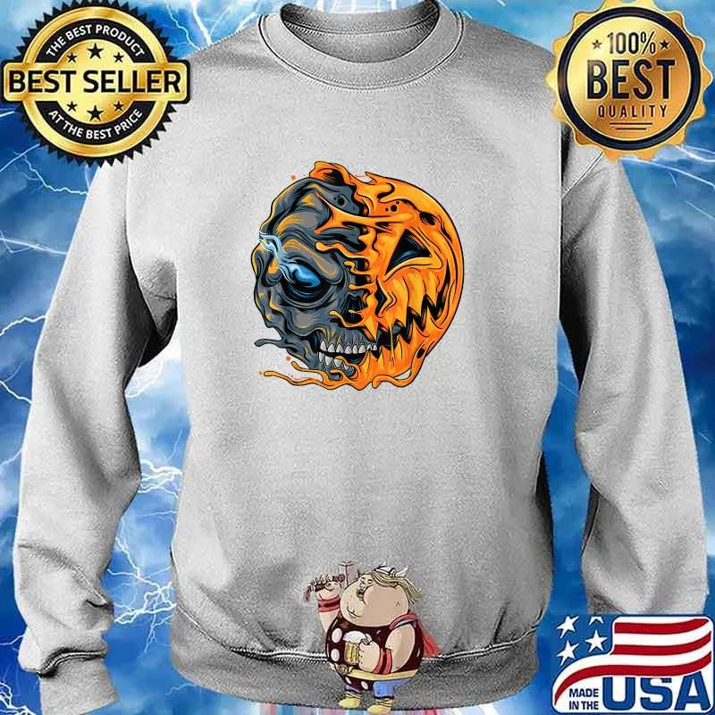 Halloween Pumpkin Skull Zombie T-Shirt Sweater