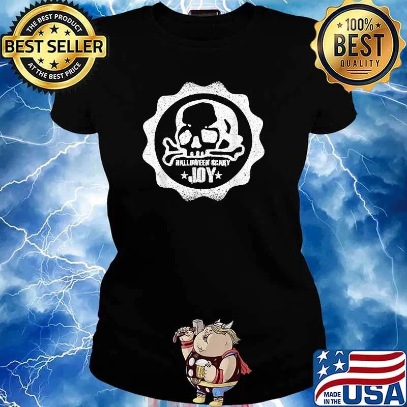 Halloween Scary Skull Spooky Skeleton Bone Cemetery T-Shirt Ladies tee