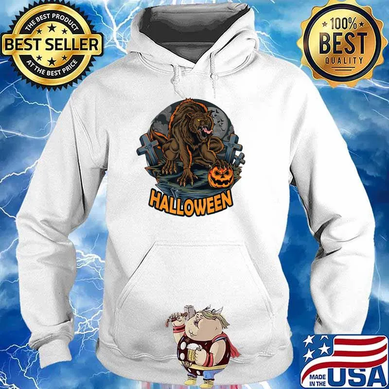 Halloween Werewolf scary pumpkin costume T-Shirt Hoodie