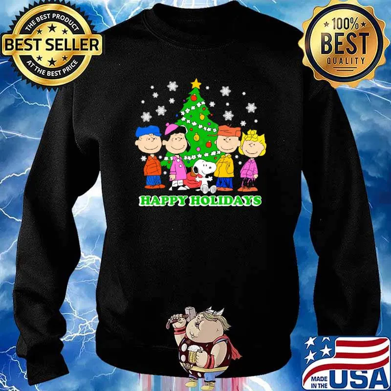 Happy Holidays Peanuts Xmas Tree Christmas Shirt Sweater