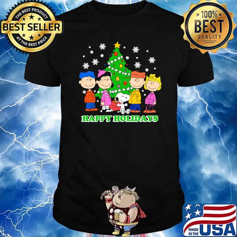Happy Holidays Peanuts Xmas Tree Christmas Shirt