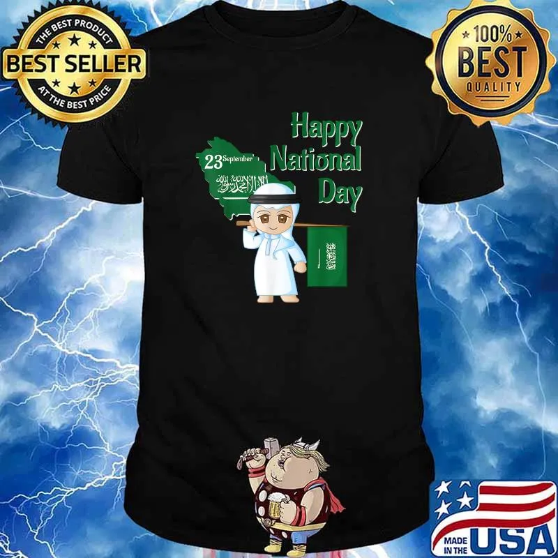 Happy National Day Flag Arabic 23 September T-Shirt