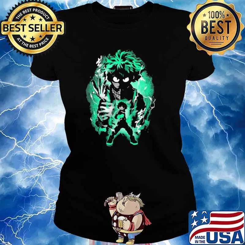 Hero Deku Izuku Midoriya Shirt Ladies tee