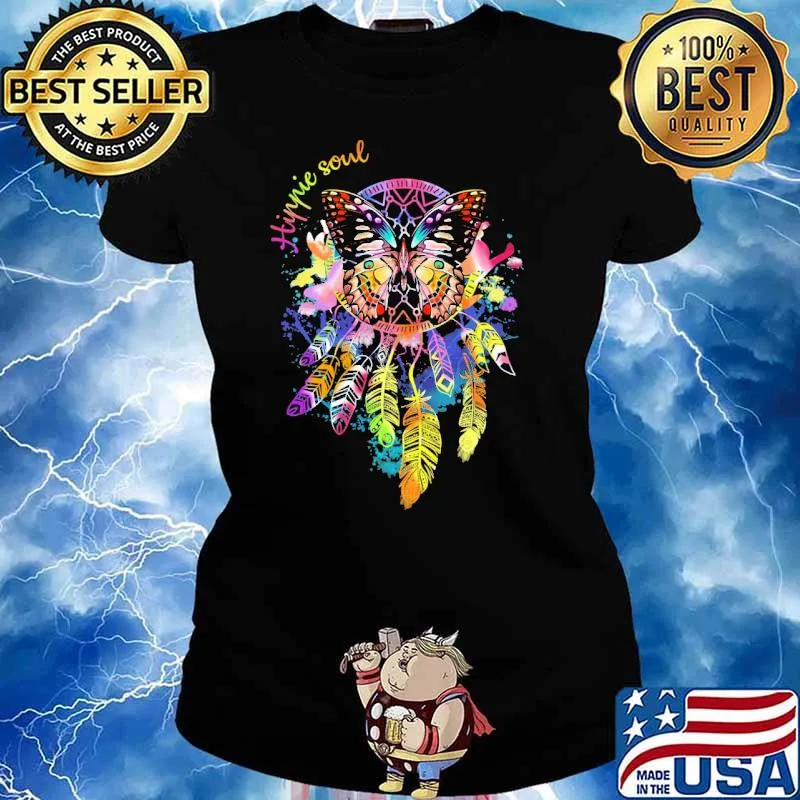Hippie Sould Butterflt DreamCatcher Shirt Ladies tee