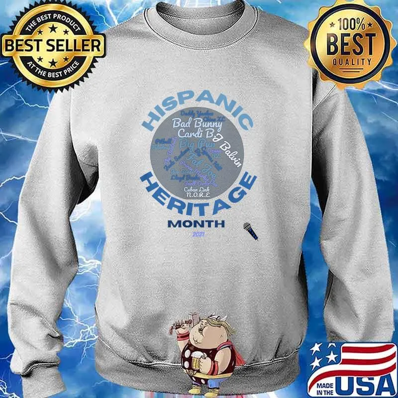 Hispanic Heritage Month 2021 in Hip Hop Bad Bunny Cardi Big Pun Fat Joe T-Shirt Sweater