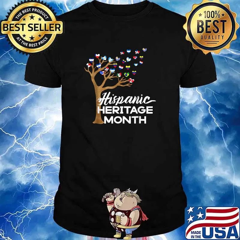 Hispanic Heritage Month 2021 Latin Flags T-Shirt