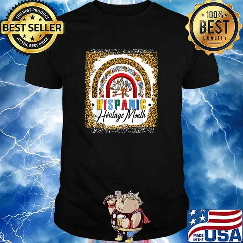 hispanic heritage month Rainbow All Countries Flags Leopard T-Shirt