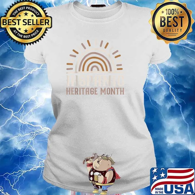 Hispanic Heritage Month Rainbow Proud Chicano T-Shirt Ladies tee