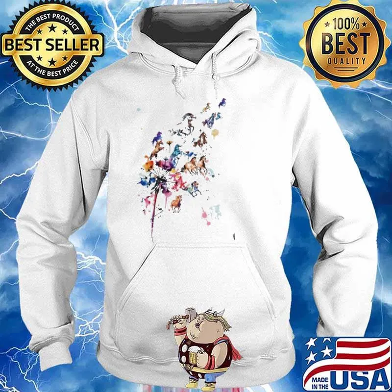 Horse Flower Watercolor Shirt Hoodie