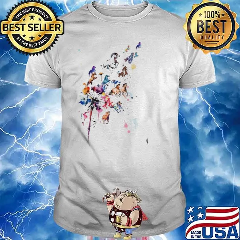 Horse Flower Watercolor Shirt