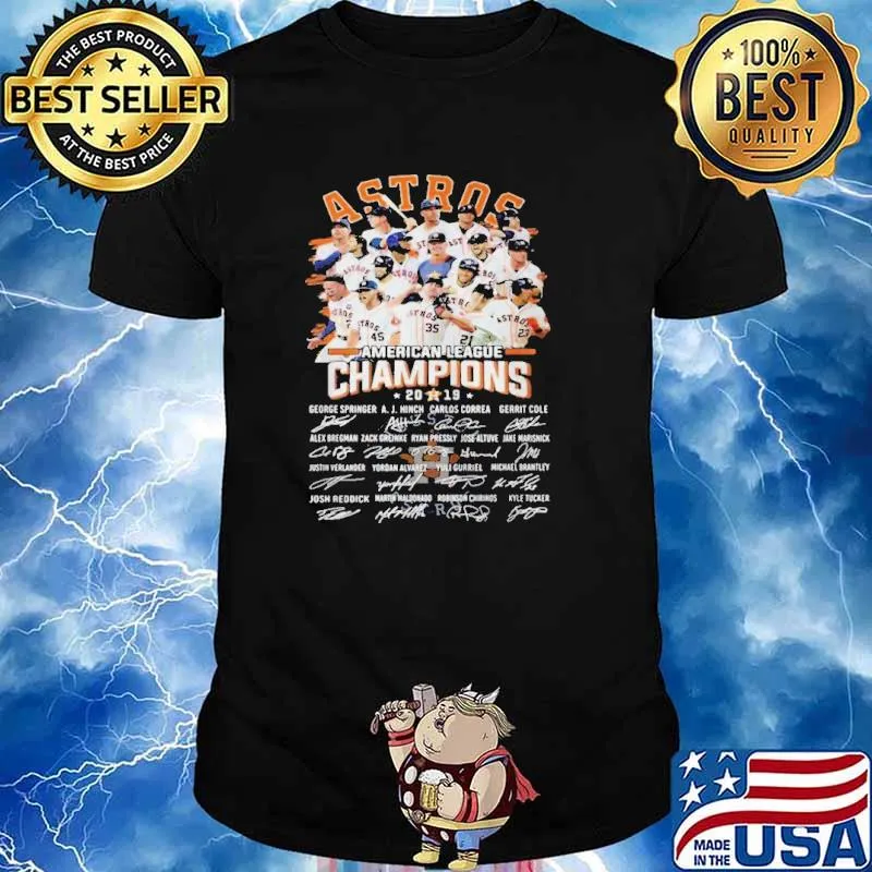 Houston Astros American league Champions 2019 signatures shirt