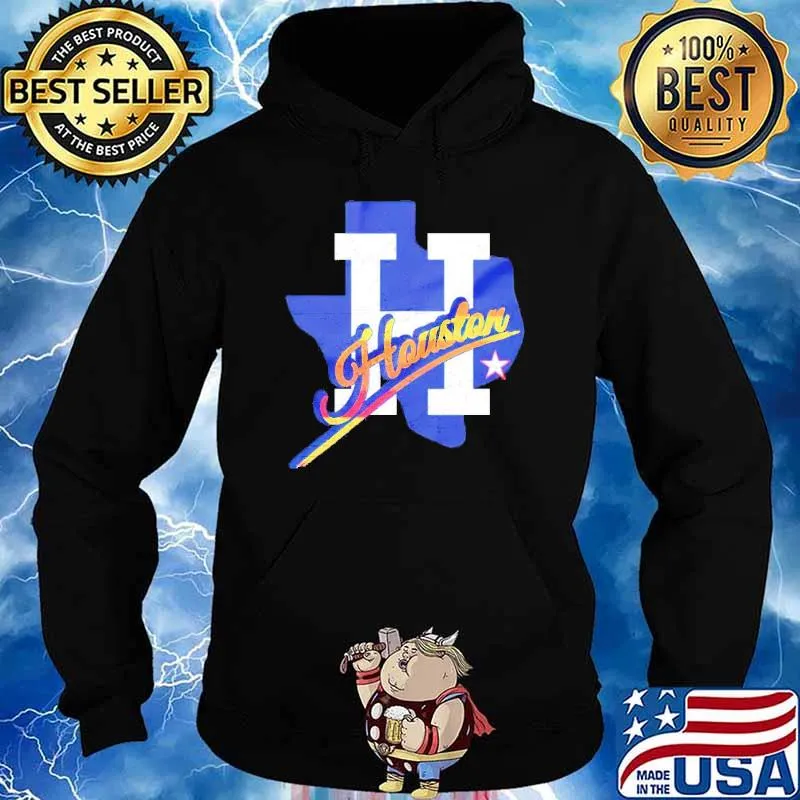Houston Tequila Sunrise Script H Texas s Hoodie