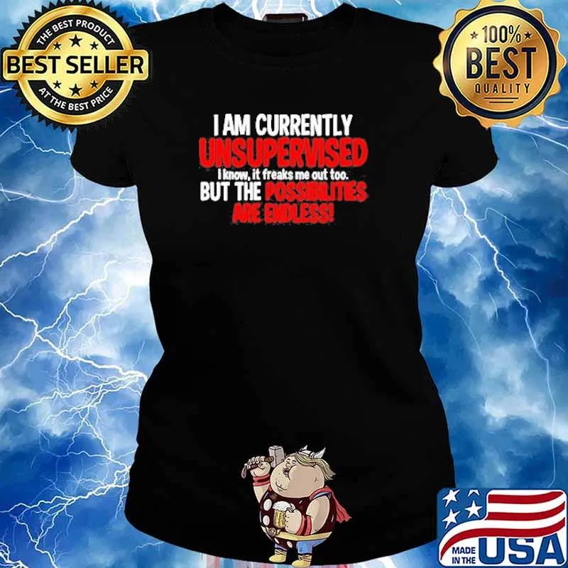 I am currently unsupervised i know it freaks me out too but the possibilities are endless s Ladies tee
