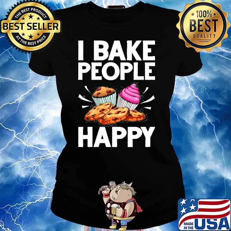 I bake people happy Cake Baking Pastry Chef s Ladies tee
