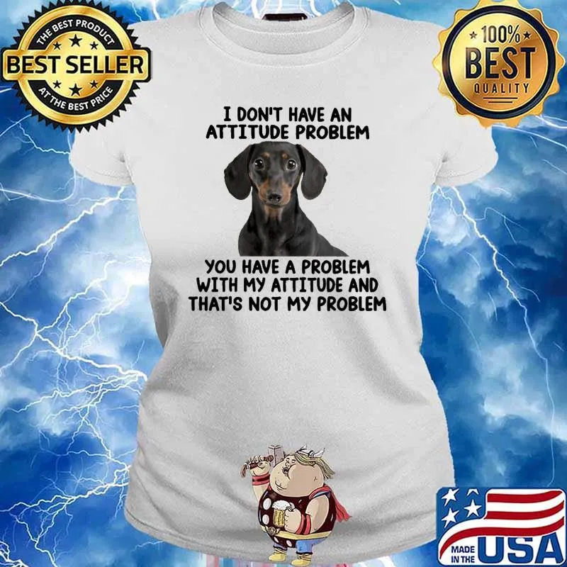 I Don't Have An Attitude Problem You Have A Problem With My Attitude And That's Not My Problem Dog Shirt Ladies tee