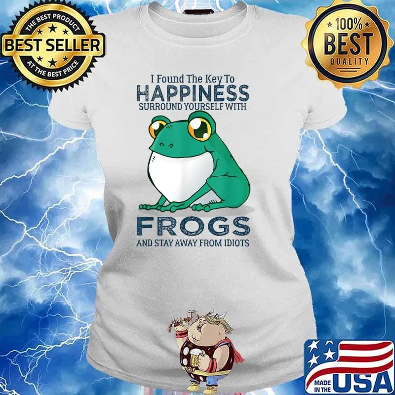 I Found The Key To Happiness Surround With Frogs Lovers T-Shirt Ladies tee