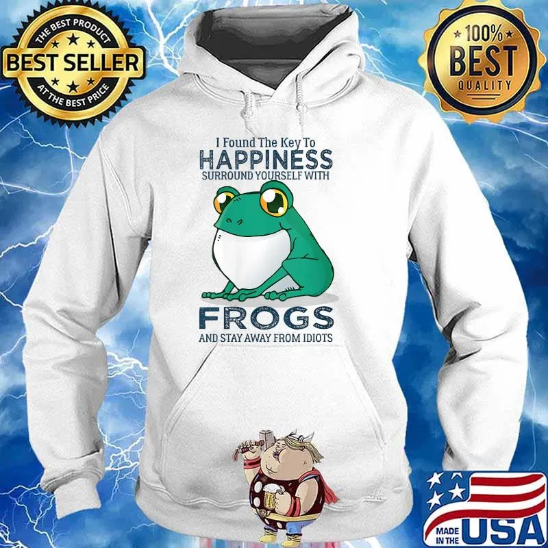 I Found The Key To Happiness Surround With Frogs T-Shirt Hoodie