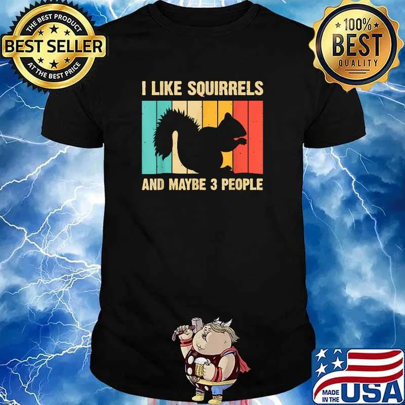 I Like Squirrel And Maybe 3 People Vintage T-Shirt