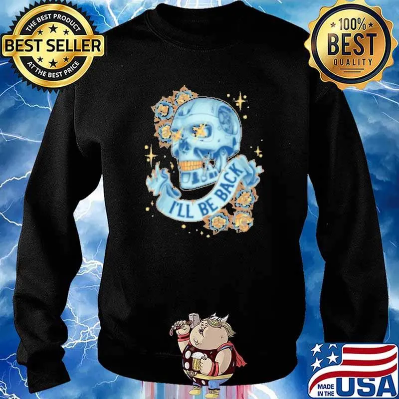 I'll Be Back Skull Rose Shirt Sweater