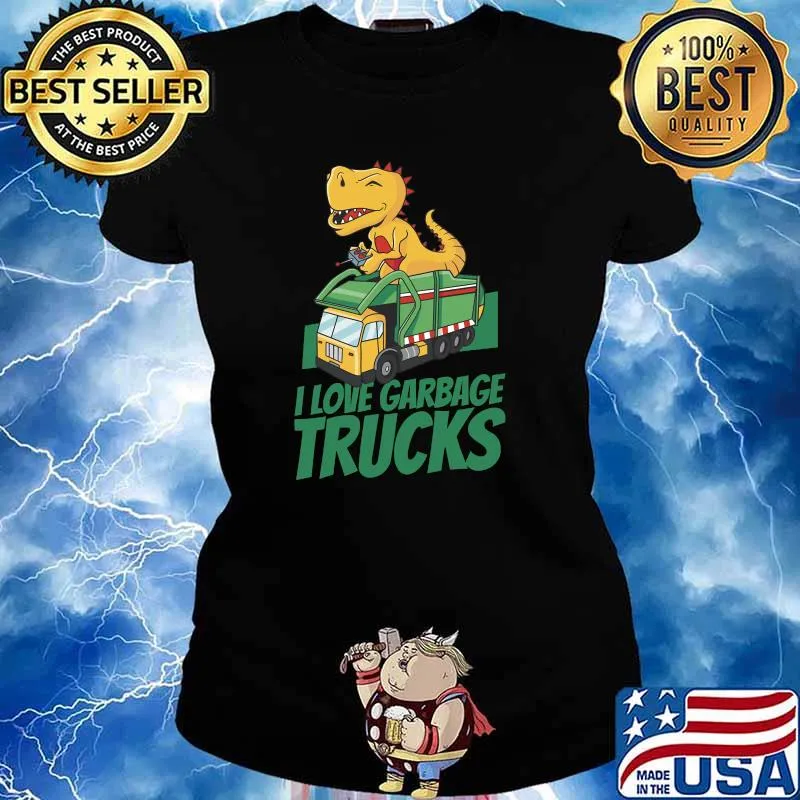 I Love Garbage Trucks T-Shirt Ladies tee