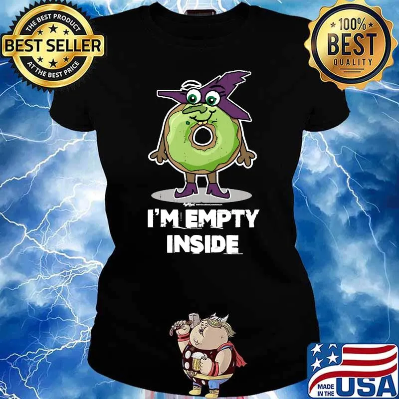 I'm Empty Inside Halloween Donut T-Shirt Ladies tee