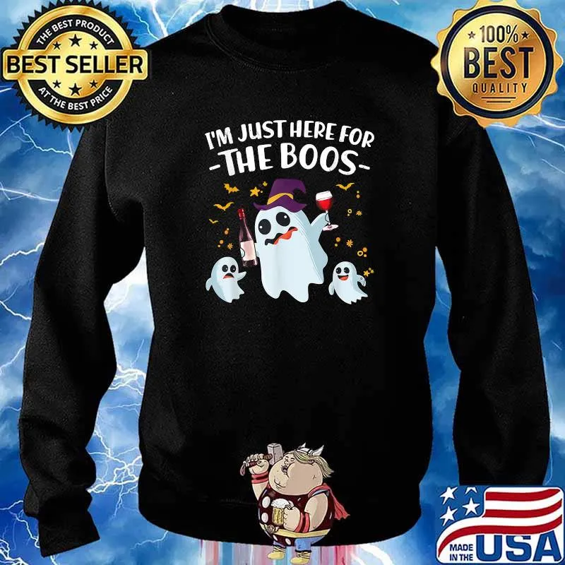 I'm Just Here For The Boos Ghost Halloween Costume T-Shirt Sweater