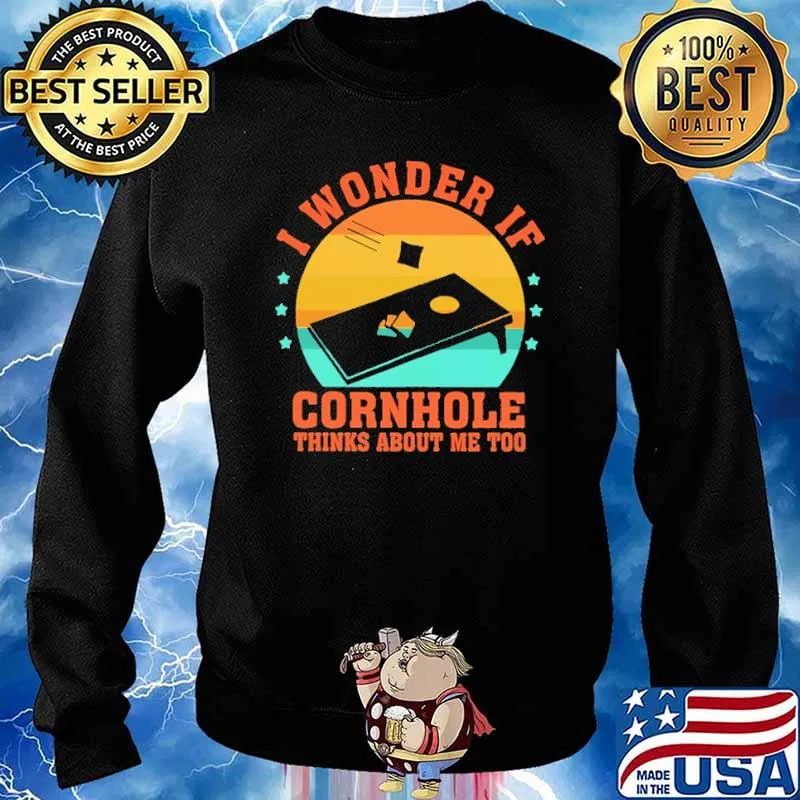 I Wonder If Cornhole Thinks About Me Too Vintage Shirt Sweater