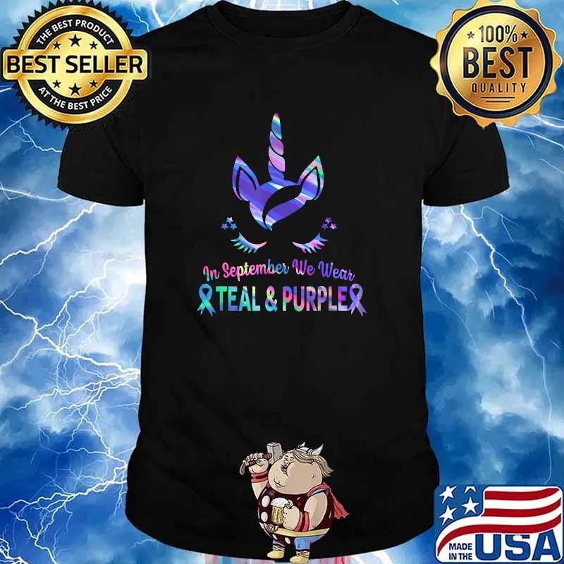 In September We Wear Teal and Purple Hologram T-Shirt