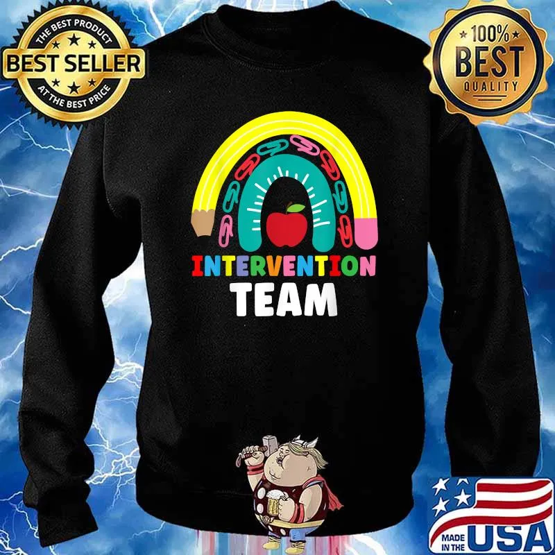 Intervention Team Pens Rulers Pins Apples T-Shirt Sweater