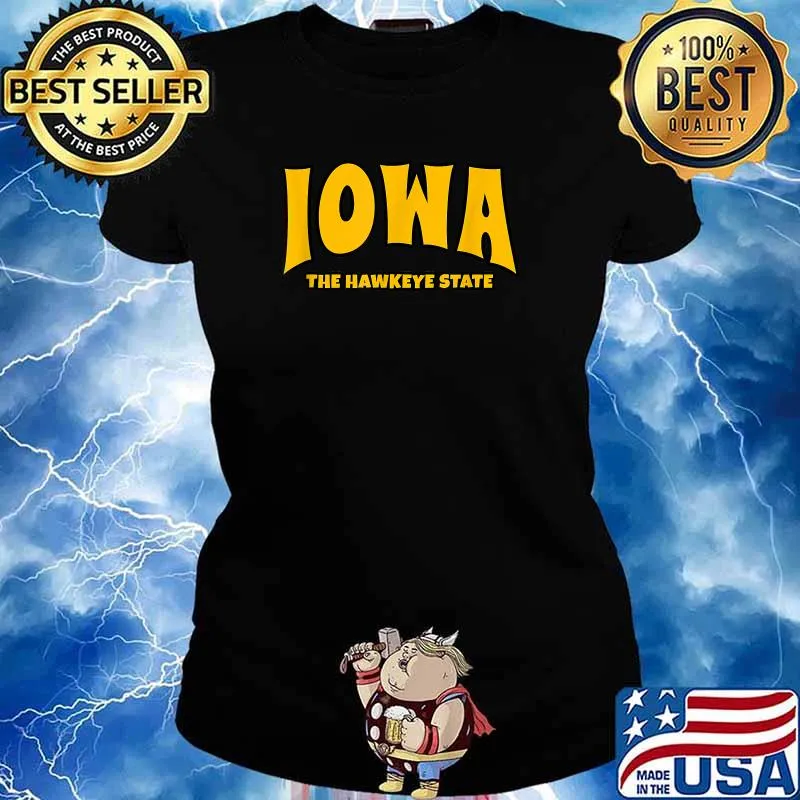 Iowa The Hawkeye State Vintage T-Shirt Ladies tee