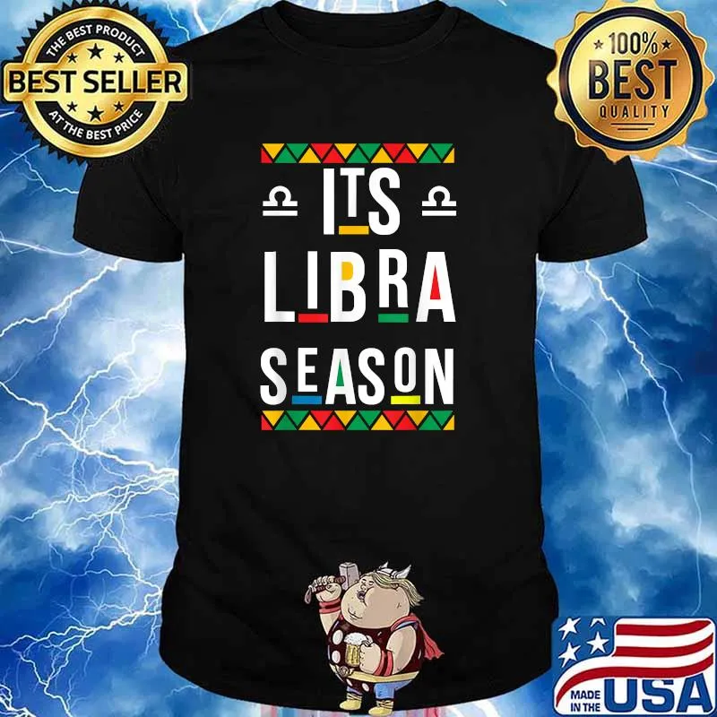 Its Libra Season September October Black Libra Queen Birthday Party T-Shirt