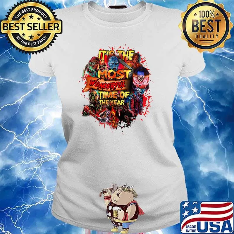 It’s The Most Wonderful Time Of The Year Horror Characters T-Shirt Ladies tee