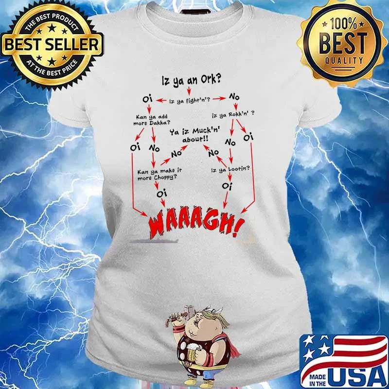 Iz Ya An Ork Oi Iz Ya Fight'n' No Shirt Ladies tee