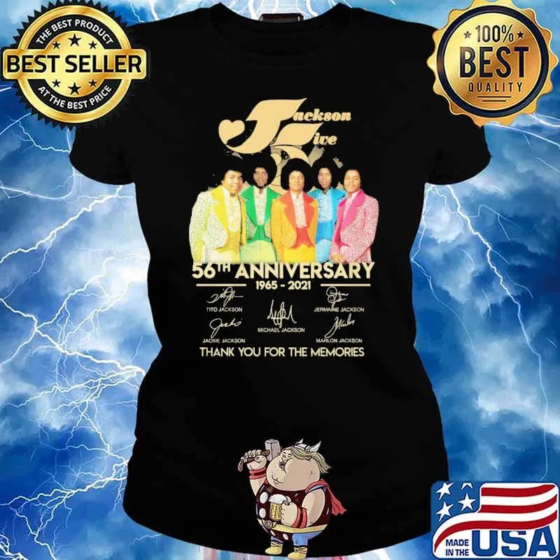 Jackson five 56th anniversary 1965-2021 thank you for the memories s Ladies tee